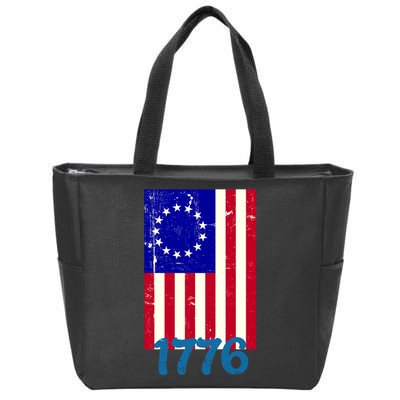 Vintage Betsy Ross American Flag Zip Tote Bag