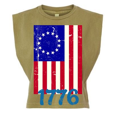 Vintage Betsy Ross American Flag Garment-Dyed Women's Muscle Tee