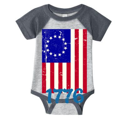 Vintage Betsy Ross American Flag Infant Baby Jersey Bodysuit