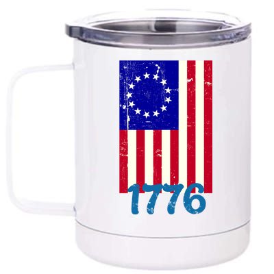 Vintage Betsy Ross American Flag 12 oz Stainless Steel Tumbler Cup