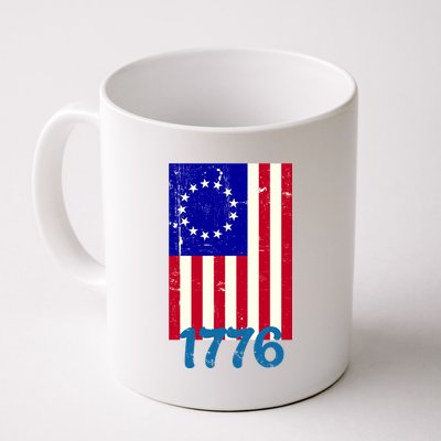 Vintage Betsy Ross American Flag Coffee Mug