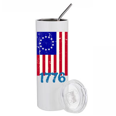 Vintage Betsy Ross American Flag Stainless Steel Tumbler