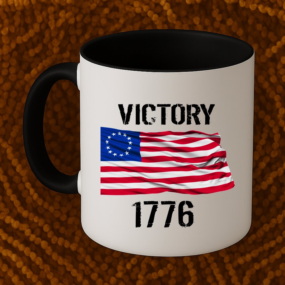 Vintage Betsy Ross American Flag 1776 Mug