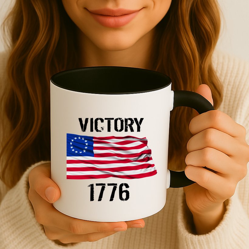 Vintage Betsy Ross American Flag 1776 Mug