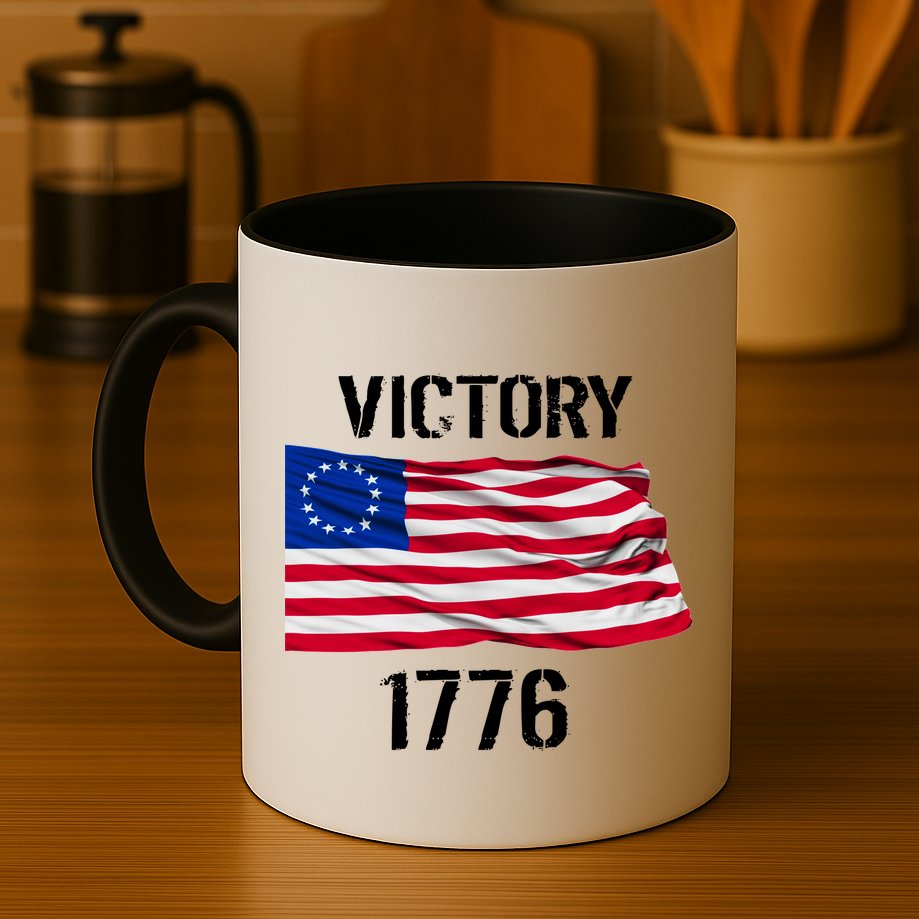 Vintage Betsy Ross American Flag 1776 Mug