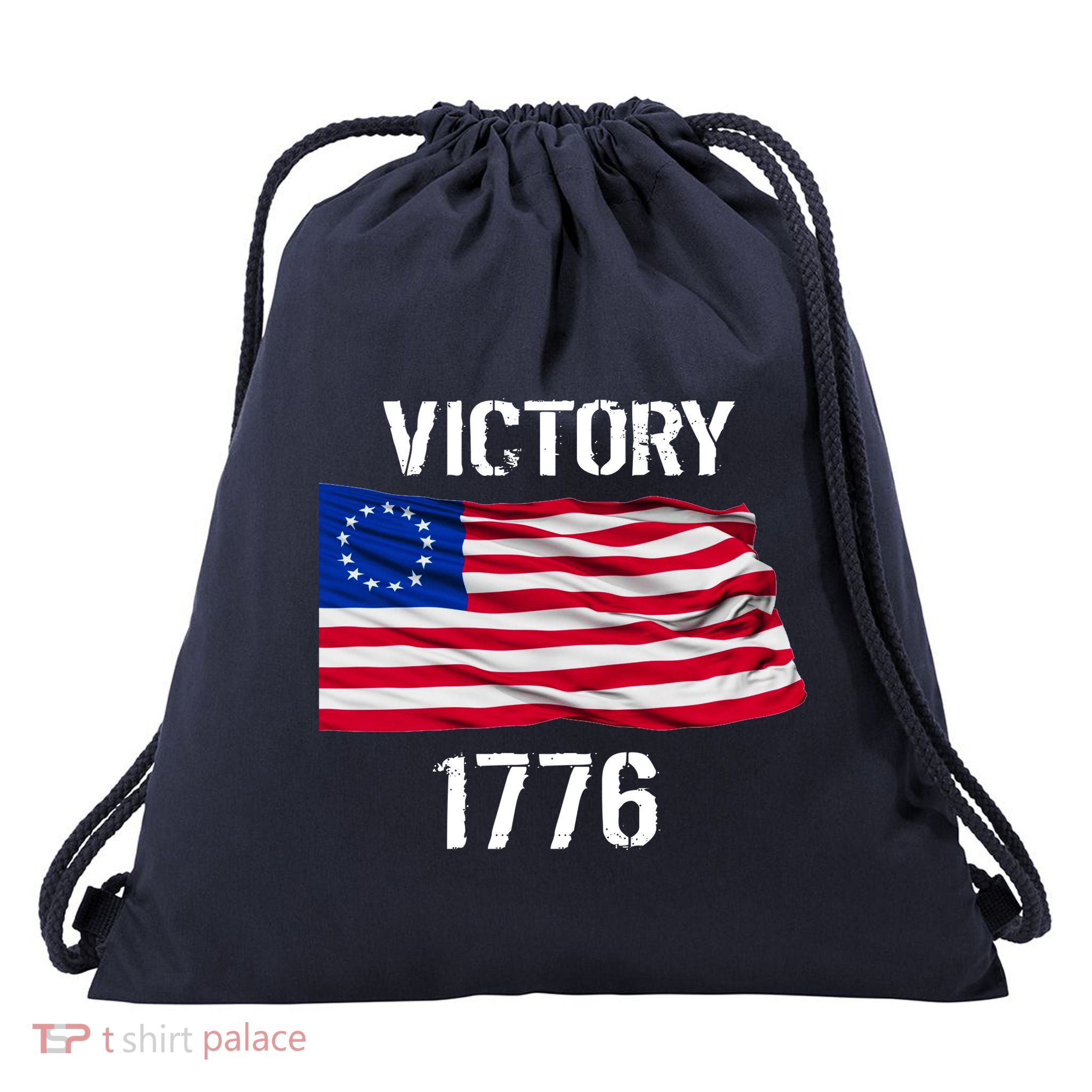 Vintage Betsy Ross American Flag 1776 Drawstring Bag
