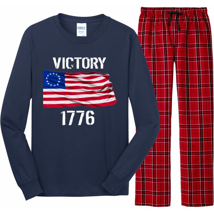 Vintage Betsy Ross American Flag 1776 Long Sleeve Pajama Set