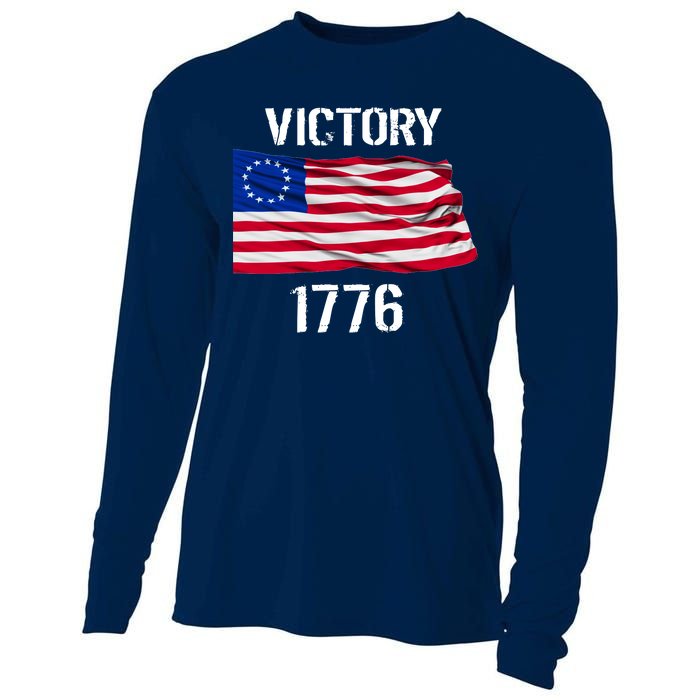 Vintage Betsy Ross American Flag 1776 Cooling Performance Long Sleeve Crew