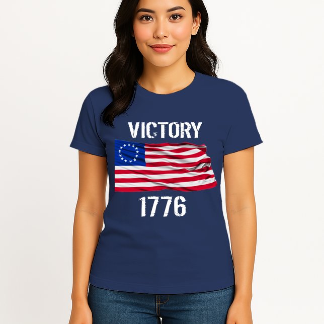 Vintage Betsy Ross American Flag 1776 Womens T-Shirt