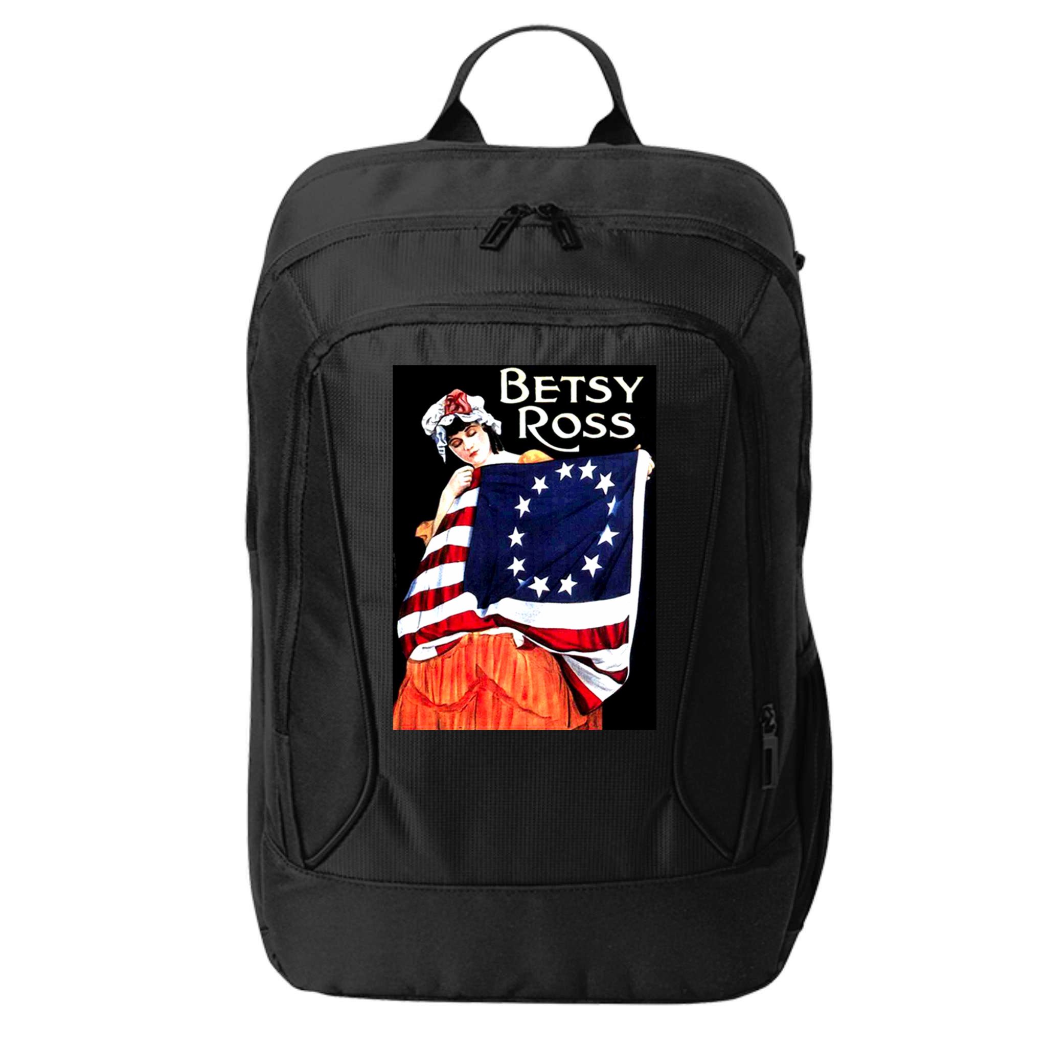 Vintage Betsy Ross American Flag 1776 Art City Backpack