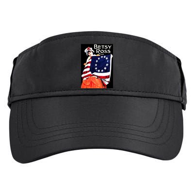 Vintage Betsy Ross American Flag 1776 Art Adult Drive Performance Visor