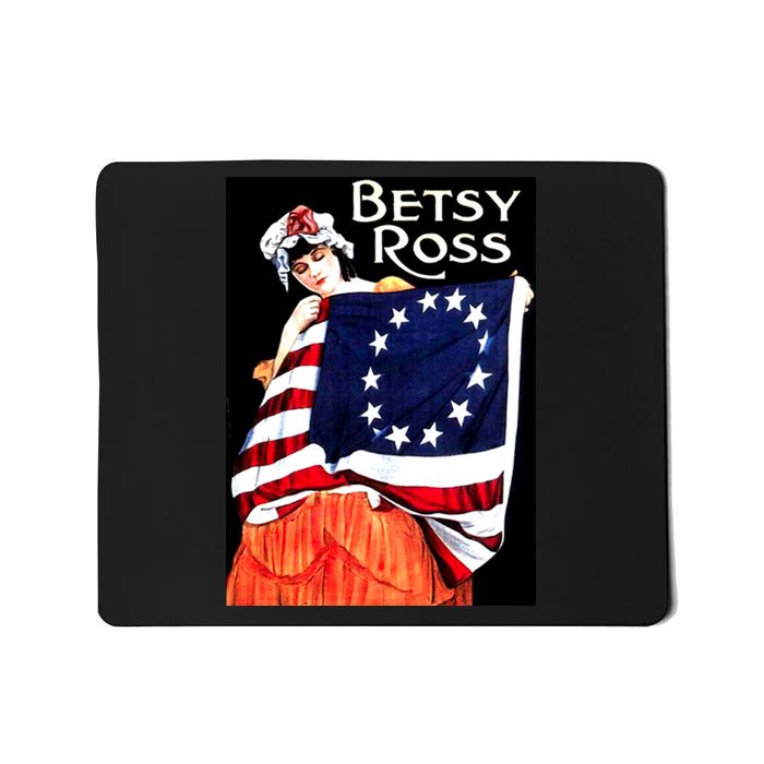 Vintage Betsy Ross American Flag 1776 Art Mousepad