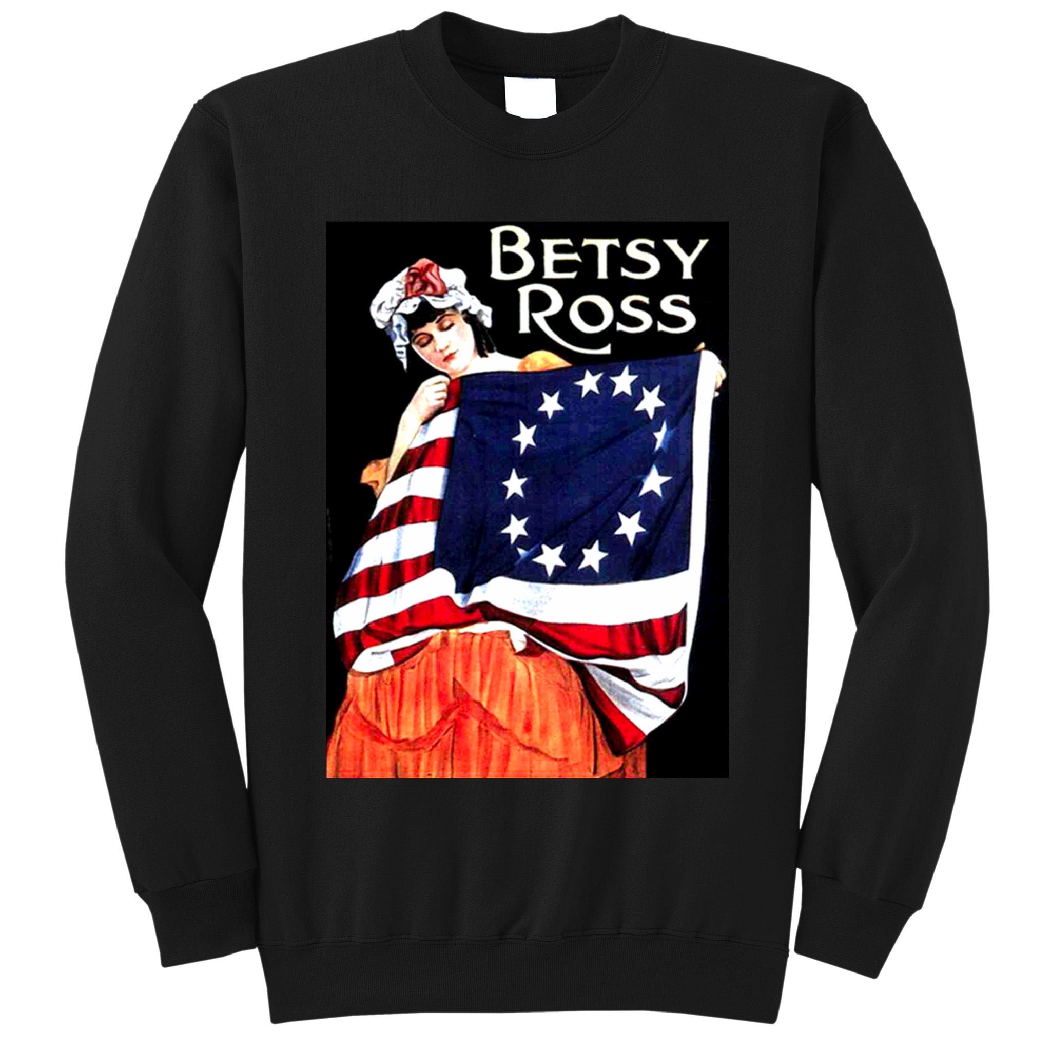 Vintage Betsy Ross American Flag 1776 Art Tall Sweatshirt