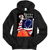 Vintage Betsy Ross American Flag 1776 Art Tie Dye Hoodie