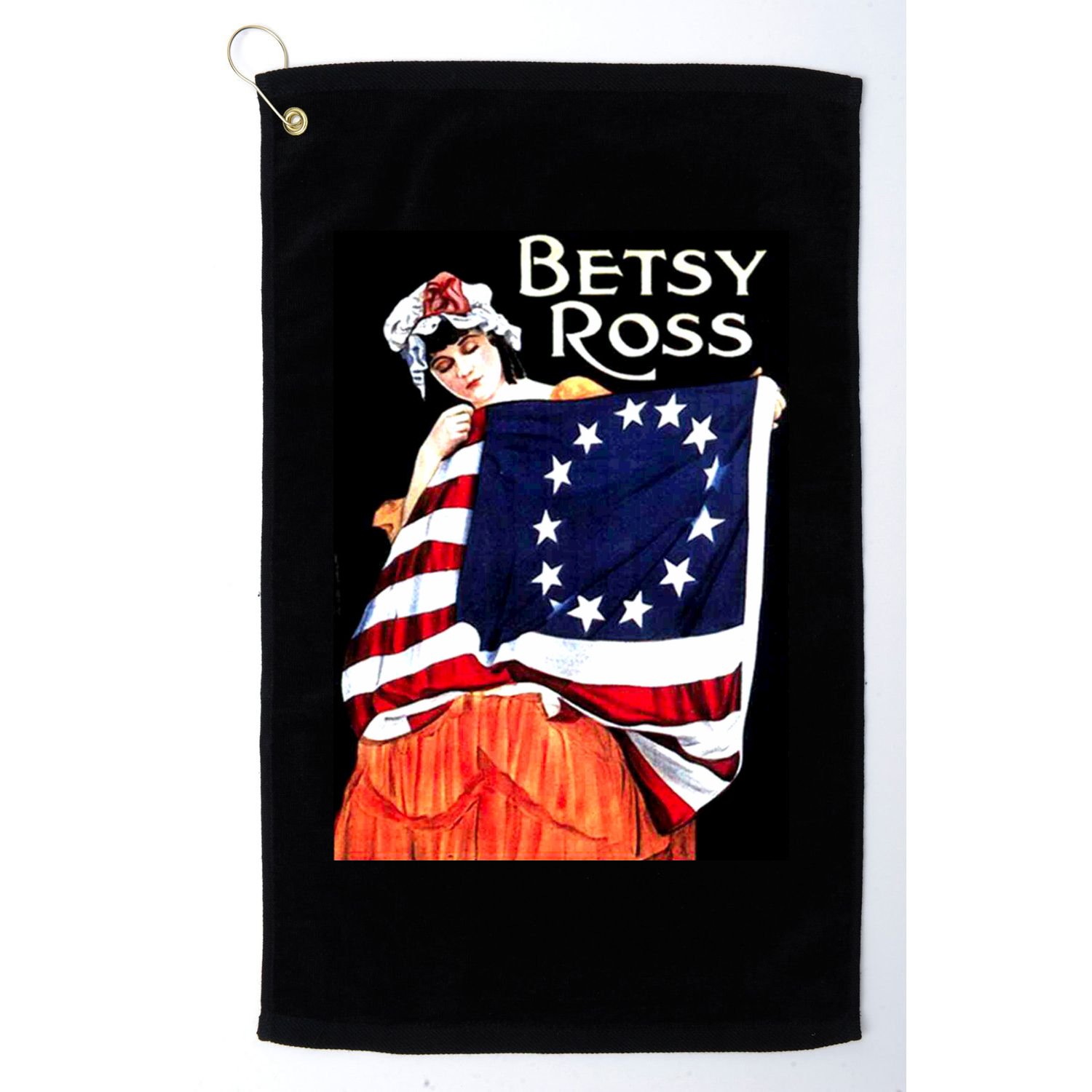 Vintage Betsy Ross American Flag 1776 Art Golf Towel
