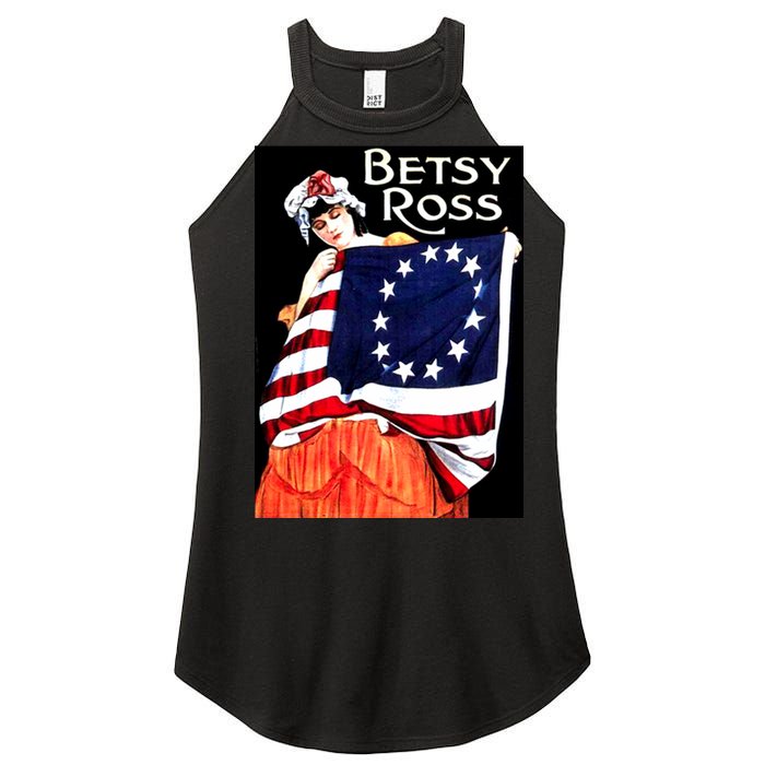 Vintage Betsy Ross American Flag 1776 Art Women’s Perfect Tri Rocker Tank