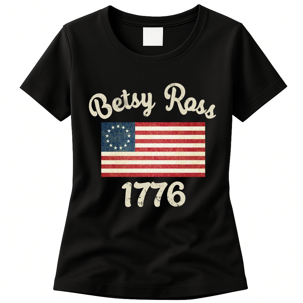 Vintage Betsy Ross Flag 1776 Womens T-Shirt