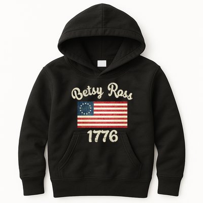 Vintage Betsy Ross Flag 1776 Kids Hoodie