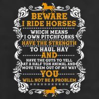 Vintage Beware I Ride Horses Hat