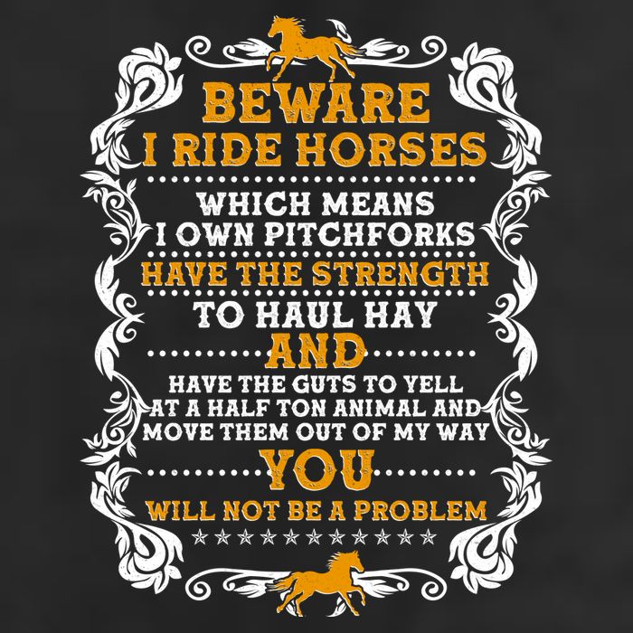 Vintage Beware I Ride Horses Hat