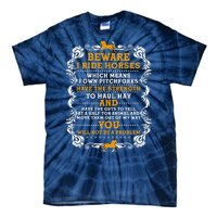 Vintage Beware I Ride Horses Tie-Dye T-Shirt