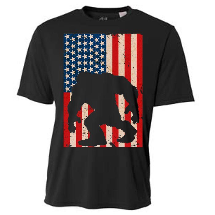 Vintage Bigfoot American Flag Cooling Performance Crew T-Shirt