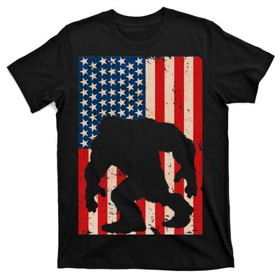 Vintage Bigfoot American Flag T-Shirt