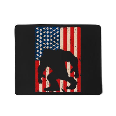 Vintage Bigfoot American Flag Mousepad