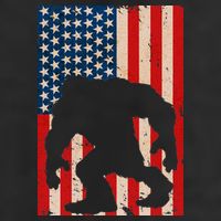 Vintage Bigfoot American Flag Trucker Hat