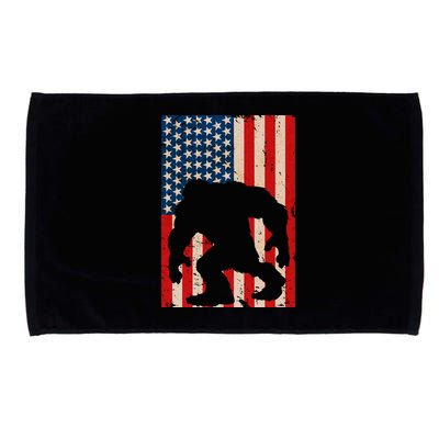 Vintage Bigfoot American Flag Microfiber Hand Towel