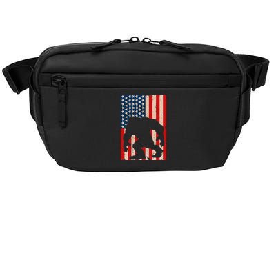 Vintage Bigfoot American Flag Crossbody Pack