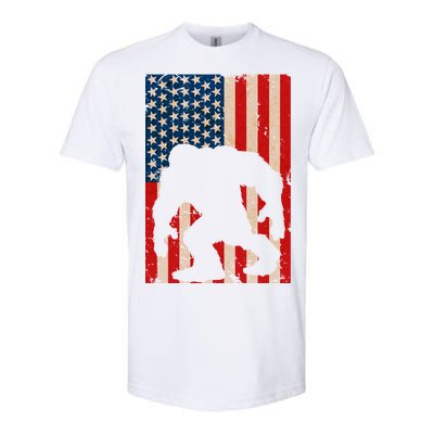 Vintage Bigfoot American Flag Softstyle® CVC T-Shirt