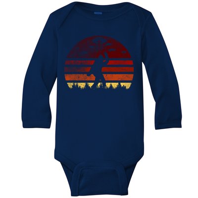 Vintage Bigfoot UFO Abduction Believe Baby Long Sleeve Bodysuit