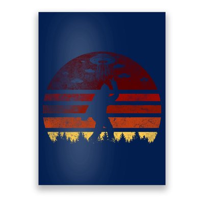 Vintage Bigfoot UFO Abduction Believe Poster