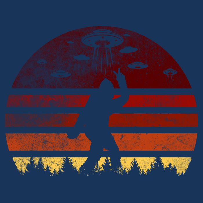 Vintage Bigfoot UFO Abduction Believe Premium T-Shirt
