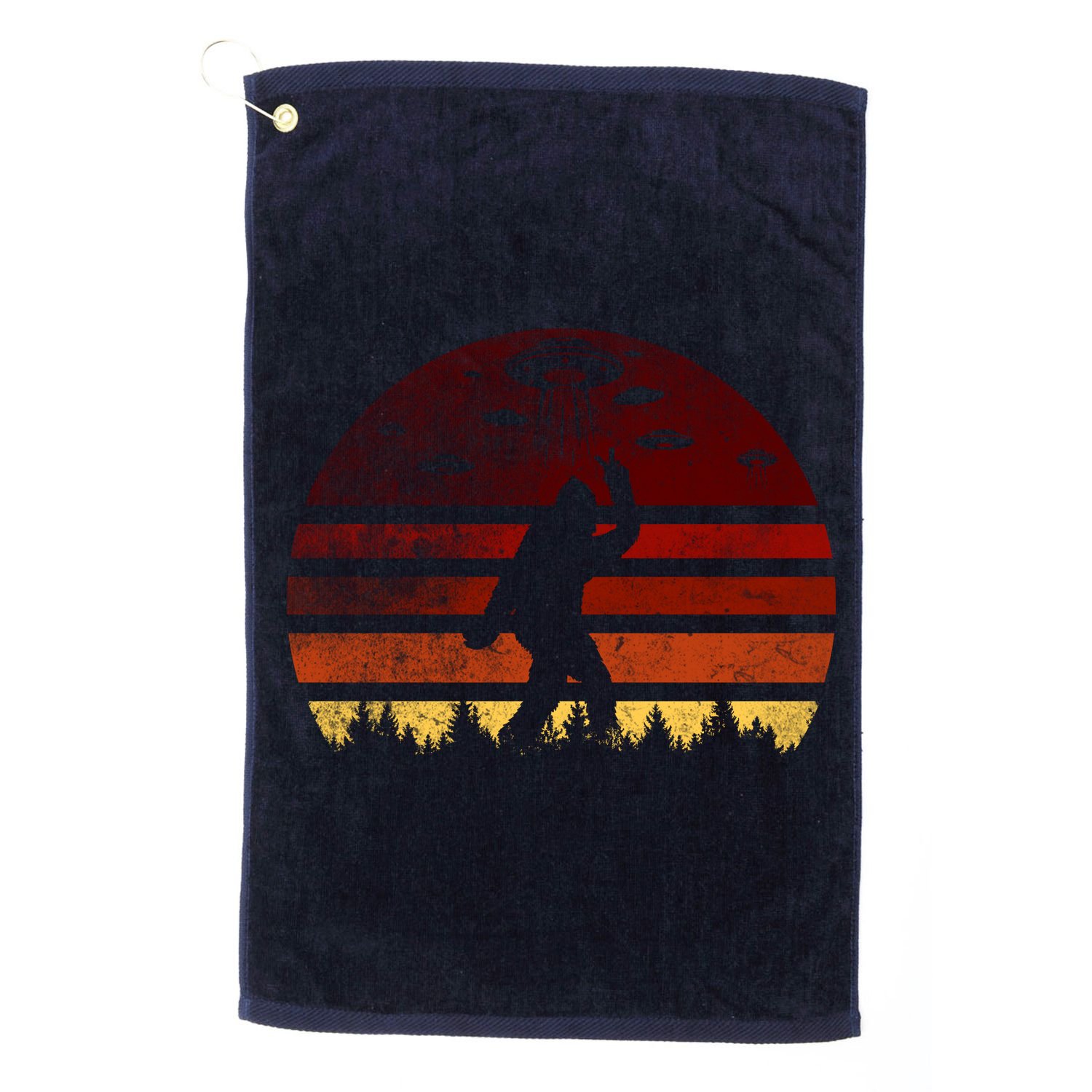 Vintage Bigfoot UFO Abduction Believe Golf Towel