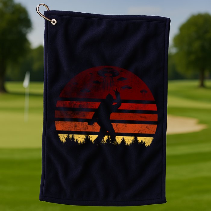 Vintage Bigfoot UFO Abduction Believe Golf Towel