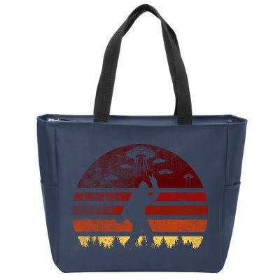 Vintage Bigfoot UFO Abduction Believe Zip Tote Bag