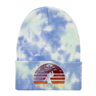 Vintage Bigfoot UFO Abduction Believe Tie Dye 12in Knit Beanie