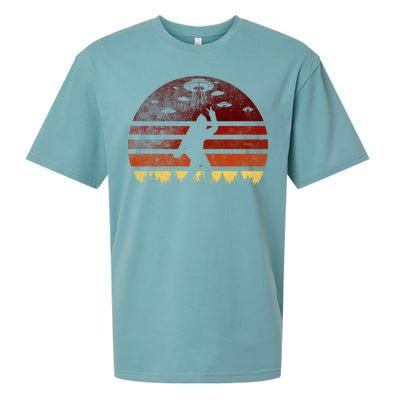 Vintage Bigfoot UFO Abduction Believe Sueded Cloud Jersey T-Shirt