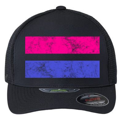 Vintage Bisexual Flag Bi Pride Flag Flexfit Unipanel Trucker Cap