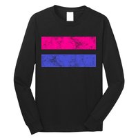 Vintage Bisexual Flag Bi Pride Flag Long Sleeve Shirt