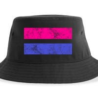 Vintage Bisexual Flag Bi Pride Flag Sustainable Bucket Hat