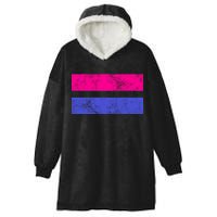 Vintage Bisexual Flag Bi Pride Flag Hooded Wearable Blanket