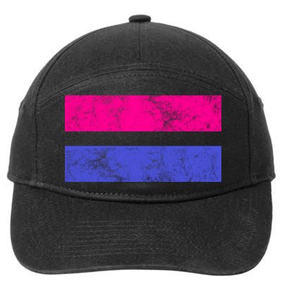 Vintage Bisexual Flag Bi Pride Flag 7-Panel Snapback Hat