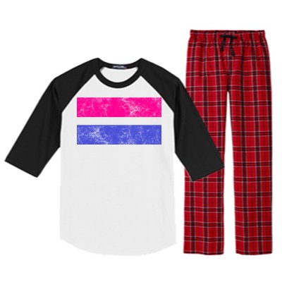 Vintage Bisexual Flag Bi Pride Flag Raglan Sleeve Pajama Set