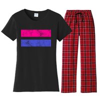 Vintage Bisexual Flag Bi Pride Flag Women's Flannel Pajama Set