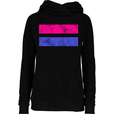 Vintage Bisexual Flag Bi Pride Flag Womens Funnel Neck Pullover Hood