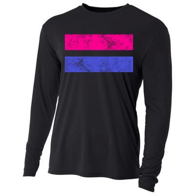 Vintage Bisexual Flag Bi Pride Flag Cooling Performance Long Sleeve Crew