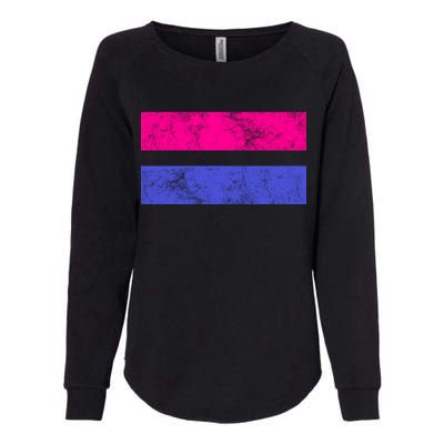 Vintage Bisexual Flag Bi Pride Flag Womens California Wash Sweatshirt